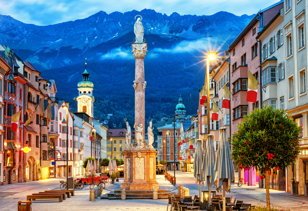 Innsbruck Altstadt im Alpengebirge, Tirol, Österreich